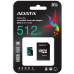 Флеш карта microSDHC 512Gb Class10 A-Data AUSDX512GUI3V30SA2-RA1 Premier Pro + adapter