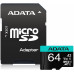 Флеш карта microSDHC 64Gb Class10 A-Data AUSDX64GUI3V30SA2-RA1 Premier Pro + adapter