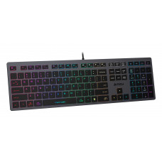 Клавиатура A4Tech Fstyler FX60 серый USB slim Multimedia LED
