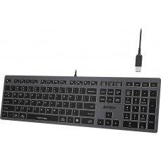 Клавиатура A4Tech Fstyler FX60H серый/белый USB slim Multimedia LED