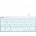 Клавиатура A4Tech Fstyler FX61 белый/синий USB slim Multimedia LED