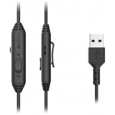 Наушники с микрофоном A4Tech Fstyler FH100U желтый/черный 2м накладные USB оголовье (FH100U)