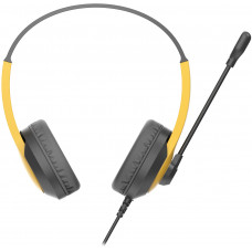 Наушники с микрофоном A4Tech Fstyler FH100U желтый/черный 2м накладные USB оголовье (FH100U)