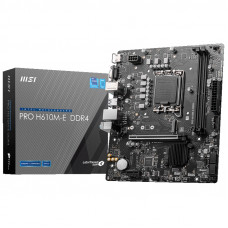 Материнская плата MSI PRO H610M-E DDR4 Soc-1700 Intel H610 2xDDR4 mATX AC`97 8ch(7.1) GbLAN+VGA+HDMI