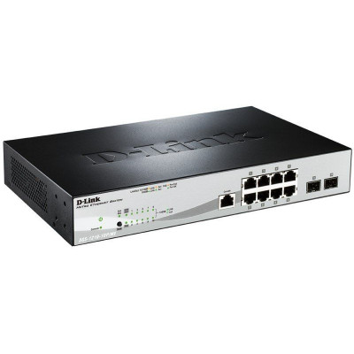 Коммутатор D-Link DGS-1210-10P/ME/A1A 8x1Гбит/с 2SFP 8PoE управляемый