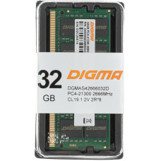 Память DDR4 32Gb 2666MHz Digma DGMAS42666032D RTL PC4-21300 CL19 SO-DIMM 260-pin 1.2В dual rank