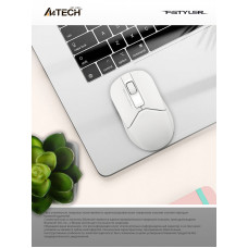 Мышь A4Tech Fstyler FB12 белый оптическая (1200dpi) беспроводная BT/Radio USB (3but)