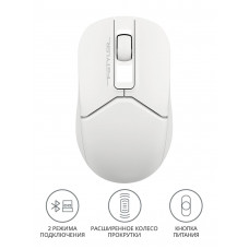 Мышь A4Tech Fstyler FB12 белый оптическая (1200dpi) беспроводная BT/Radio USB (3but)
