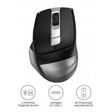 Мышь A4Tech Fstyler FB35C серый/черный оптическая (2400dpi) беспроводная BT/Radio USB (6but)