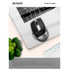Мышь A4Tech Fstyler FB35C серый/черный оптическая (2400dpi) беспроводная BT/Radio USB (6but)