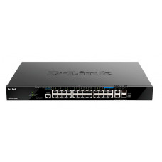 Коммутатор D-Link DGS-1520-28MP/A1A (L3) 24x1Гбит/с 2x10Гбит/с 4x2.5Гбит/с 2SFP+ 24PoE+ 370W управляемый