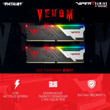 Память DDR5 2x16Gb 6800MHz Patriot PVVR532G680C34K Viper Venom RGB RTL Gaming PC5-54400 CL34 DIMM 288-pin 1.4В kit с радиатором Ret