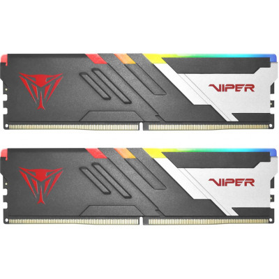 Память DDR5 2x32Gb 5200MHz Patriot PVVR564G520C40K Viper Venom RGB RTL Gaming PC5-41600 CL40 DIMM 288-pin 1.35В с радиатором Ret