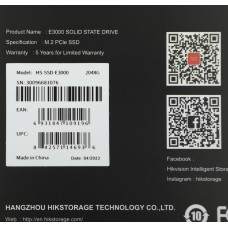 Накопитель SSD Hikvision PCI-E 3.0 x4 2Tb HS-SSD-E3000/2048G HS-SSD-E3000/2048G Hiksemi M.2 2280
