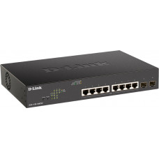 Коммутатор D-Link DGS-1100-10MPV2/A3A (L2) 8x1Гбит/с 2xКомбо(1000BASE-T/SFP) 2SFP 8PoE 130W управляемый