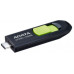 Флеш Диск A-Data 128Gb Type-C UC300 ACHO-UC300-128G-RBK/GN USB3.2 черный/зеленый