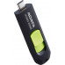 Флеш Диск A-Data 256Gb Type-C UC300 ACHO-UC300-256G-RBK/GN USB3.2 черный/зеленый