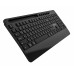 Клавиатура Оклик 865S черный USB беспроводная BT/Radio slim Multimedia (подставка для запястий) (1809339)