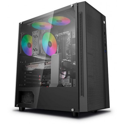 Корпус Deepcool MATREXX 55 MESH черный без БП ATX 2xUSB2.0 1xUSB3.0 audio bott PSU