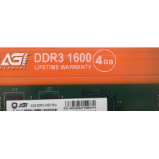 Память DDR3 4Gb 1600MHz AGi AGI160004UD128 UD128 RTL PC4-12800 DIMM 240-pin 1.35В Ret