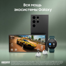 Смартфон Samsung SM-S918B Galaxy S23 Ultra 5G 256Gb 12Gb черный фантом моноблок 3G 4G 2Sim 6.8" 1440x3088 Android 13 200Mpix 802.11 a/b/g/n/ac/ax NFC GPS GSM900/1800 GSM1900 TouchSc Protect