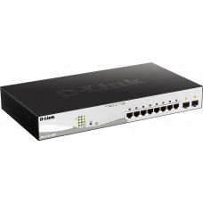 Коммутатор D-Link DGS-1210-10MP/F3A (L2) 8x1Гбит/с 2SFP 8PoE 130W настраиваемый