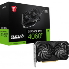 Видеокарта MSI PCI-E 4.0 RTX 4060 Ti VENTUS 2X BLACK 8G OC NVIDIA GeForce RTX 4060TI 8Gb 128bit GDDR6 2565/18000 HDMIx1 DPx3 HDCP Ret