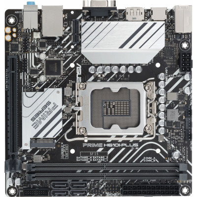 Материнская плата Asus PRIME H610I-PLUS-CSM Soc-1700 Intel H610 2xDDR5 mini-ITX AC`97 8ch(7.1) GbLAN+VGA+HDMI+DP
