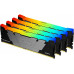 Память DDR4 4x8GB 3200MHz Kingston KF432C16RB2AK4/32 Fury Renegade RGB RTL Gaming PC4-25600 CL16 DIMM 288-pin 1.35В dual rank с радиатором Ret