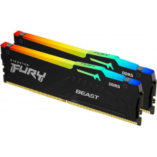 Память DDR5 2x32GB 5200MHz Kingston KF552C36BBEAK2-64 Fury Beast Expo RGB RTL Gaming PC5-41600 CL36 DIMM 288-pin 1.25В kit single rank с радиатором Ret