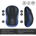 Мышь Logitech M185 черный/синий оптическая (1000dpi) беспроводная USB1.1 для ноутбука (2but)