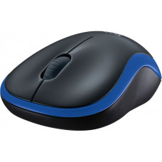 Мышь Logitech M185 черный/синий оптическая (1000dpi) беспроводная USB1.1 для ноутбука (2but)