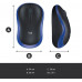 Мышь Logitech M185 черный/синий оптическая (1000dpi) беспроводная USB1.1 для ноутбука (2but)