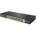 Коммутатор Netis P124GH (L2) 24x100Мбит/с 2x1Гбит/с 1xКомбо(1000BASE-T/SFP) 1SFP 24PoE 24PoE+ 360W неуправляемый