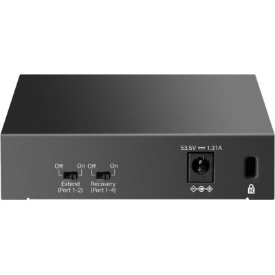 Коммутатор TP-Link LS105GP (L2) 5x1Гбит/с 4PoE 65W неуправляемый