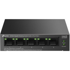 Коммутатор TP-Link LS105GP (L2) 5x1Гбит/с 4PoE 65W неуправляемый