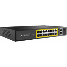 Коммутатор Netis P116GH (L2) 16x100Мбит/с 2x1Гбит/с 1SFP 16PoE 16PoE+ 240W неуправляемый
