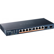 Коммутатор Zyxel XMG1915-10EP-EU0101F (L2+) 8x2.5Гбит/с 2SFP+ 8PoE++ 130W управляемый