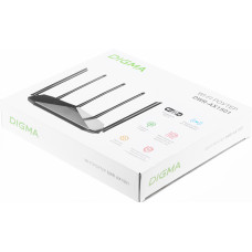 Роутер беспроводной Digma DWR-AX1501 AX1500 10/100/1000BASE-TX черный (упак.:1шт)