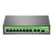 Коммутатор Digma DSP208G-2G-1S-T120 (L2) 10x1Гбит/с 1SFP 8PoE 8PoE+ 120W неуправляемый