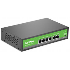 Коммутатор Digma DSP204F-2F-T80 DSP204F-2F-T80 V1 (L2) 6x100Мбит/с 4PoE 4PoE+ 80W неуправляемый