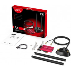 Сетевой адаптер Wi-Fi + Bluetooth Cudy WE4000 АХ5400 PCI Express (ант.внеш.съем) 1ант.