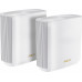 Бесшовный Mesh роутер Asus ZenWiFi XT9 (W-2-PK) AX7800 2.5GE/USB3.0 белый (упак.:2шт)