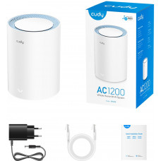 Бесшовный Mesh роутер Cudy M1200(1-Pack) AC1200 10/100BASE-TX белый