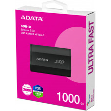 Накопитель SSD A-Data USB-C 1TB SD810-1000G-CBK SD810 1.8" черный