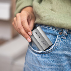 Накопитель SSD A-Data USB-C 500GB SD810-500G-CSG SD810 1.8" серый