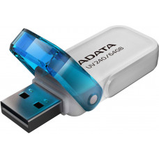 Флеш Диск A-Data 64GB UV240 AUV240-64G-RWH USB2.0 белый/голубой