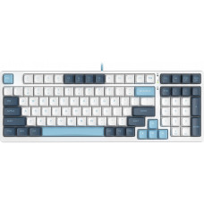 Клавиатура A4Tech Fstyler FS300 механическая белый/синий USB for gamer LED (FS300 PANDA SNOWBOARDING)