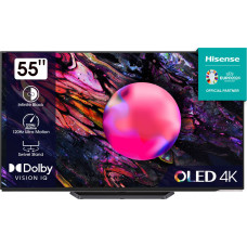 Телевизор OLED Hisense 55" 55A85K черный 4K Ultra HD 120Hz DVB-T DVB-T2 DVB-C DVB-S DVB-S2 USB WiFi Smart TV (RUS)
