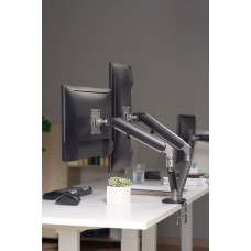 Кронштейн для мониторов Ultramounts UM735BL черный/серый 17"-27" макс.7кг крепление к столешнице поворот и наклон